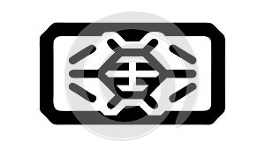Abstract geometric lattice icon, for structure, network, or modern design, vector design Generative AI