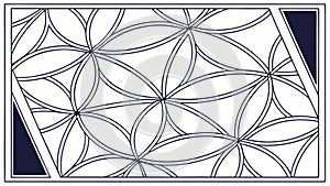 Abstract geometric lattice pattern interconnected triangular design, vector design Generative AI