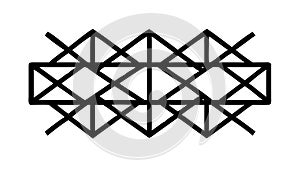 Abstract Geometric Lattice Pattern, Intersecting Lines, vector design Generative AI