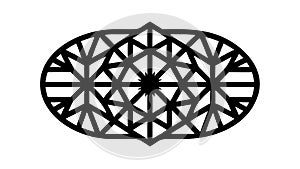 Abstract Geometric Lattice Pattern: Intricate Interlocking Design, vector design Generative AI