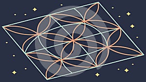 Abstract Geometric Lattice Pattern, Modern Interconnected Design, vector design Generative AI