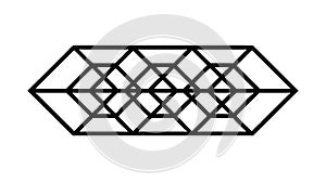 Abstract Geometric Lattice Pattern Vector for Tech, vector design Generative AI