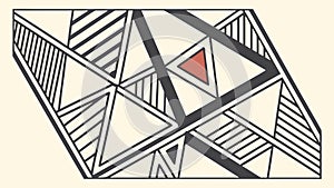 Abstract Geometric Line Art Vector Pattern Design, vector design Generative AI