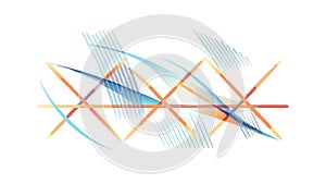 Abstract geometric line network, modern tech connection design. vector design Generative AI