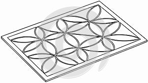 Abstract Geometric Line Pattern, Intersecting Grid Design, vector design Generative AI