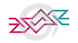 Abstract Geometric Lines Dynamic Intersecting Pattern, vector design Generative AI