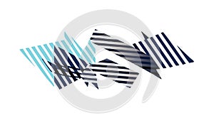 Abstract Geometric Lines: Dynamic Modern Art Element Vector, vector design Generative AI