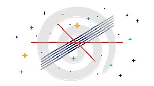 Abstract Geometric Lines Intersecting Pattern, vector design Generative AI