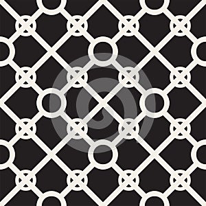 Abstract geometric lines lattice pattern. Seamless vector background.