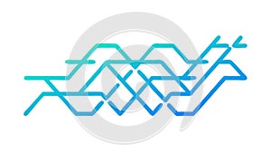 Abstract Geometric Lines Network, Modern Data Connection Pattern - vector design Generative AI