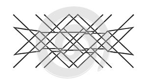 Abstract Geometric Lines Pattern Digital Network Icon, vector design Generative AI