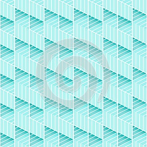 Abstract geometric lines seamless pattern vector torquise background