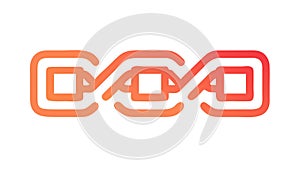 Abstract Geometric Link Pattern Vector. Modern Interconnected Design Element, vector design Generative AI