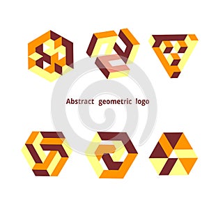 Abstract geometric logo on a white background