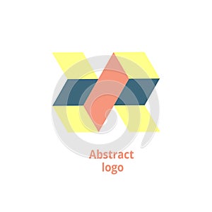 Abstract geometric logo on a white background