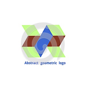 Abstract geometric logo on a white background