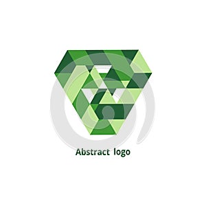 Abstract geometric logo on a white background