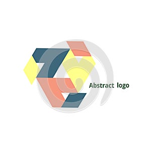 Abstract geometric logo on a white background