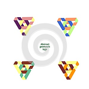 Abstract geometric logo on a white background