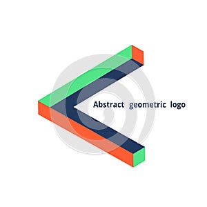 Abstract geometric logo on a white background