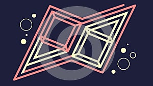 Abstract Geometric Map Data Visualization, vector design Generative AI