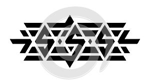 Abstract Geometric Maze Interconnected Pattern Vector, vector design Generative AI