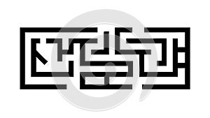 Abstract Geometric Maze-like Pattern Vector, vector design Generative AI
