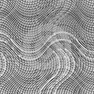 Abstract geometric mesh, grid pattern of interweaved, interlocking lines, stripes. Cellular matrix, web texture of intersecting