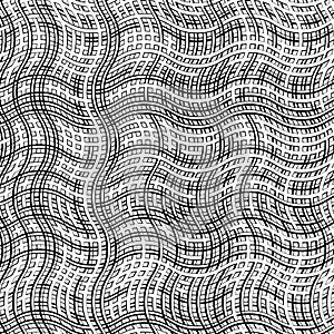 Abstract geometric mesh, grid pattern of interweaved, interlocking lines, stripes. Cellular matrix, web texture of intersecting