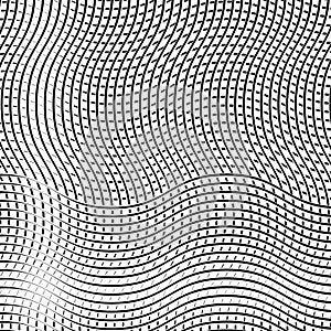 Abstract geometric mesh, grid pattern of interweaved, interlocking lines, stripes. Cellular matrix, web texture of intersecting
