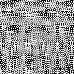 Abstract geometric mesh, grid pattern of interweaved, interlocking lines, stripes. Cellular matrix, web texture of intersecting