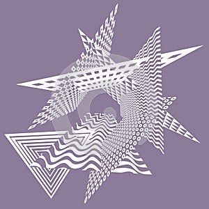 Abstract geometric modern asymmetric design