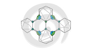 Abstract Geometric Molecular Structure Diagram