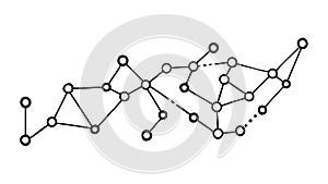 Abstract Geometric Molecular Structure Network Connectivity Background Pattern, vector design Generative AI