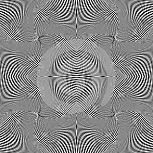 Abstract geometric monochrome background - Mosaic of 4 rotating