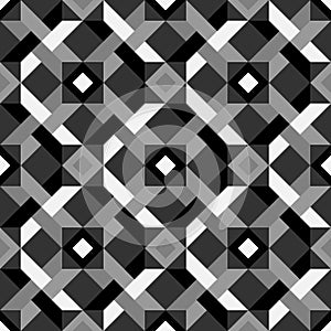 Abstract geometric monochrome seamless pattern