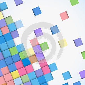 Abstract geometric mosaic background made of colorful square, design pattern texture