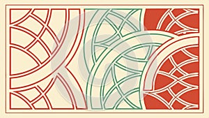 Abstract geometric mosaic pattern design element vector design Generative AI