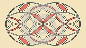 Abstract Geometric Mosaic Pattern, vector design Generative AI