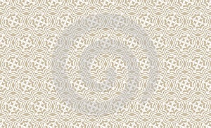 Abstract geometric mosaic seamless pattern. Stylish floral line ornament with arab star shapes