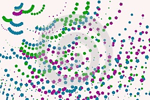 Abstract geometric motion, particle or random pattern. Motion , shape, texture & design.