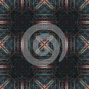 Abstract geometric Motley seamless patternwith texture