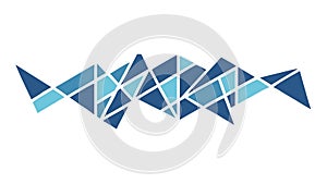 Abstract Geometric Mountain Layers Design Element, vector design Generative AI