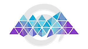 Abstract Geometric Mountain Peaks for Tech Data, vector design Generative AI