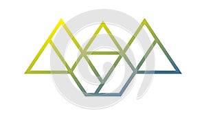 Abstract Geometric Mountain Range, Layered Triangles. vector design Generative AI