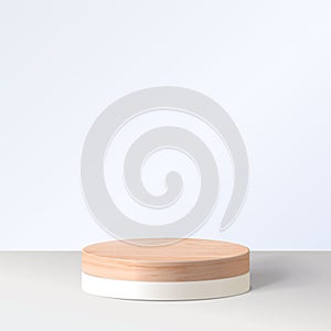 Abstract geometric nature mock up podium