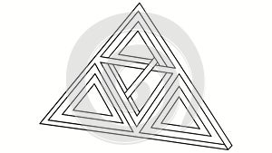 Abstract Geometric Nested Triangles Pattern, vector design Generative AI