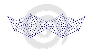 Abstract geometric net pattern with interconnected dots, modern design, vector design Generative AI