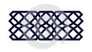 Abstract Geometric Net Pattern, Modern Blue Grid Design, vector design Generative AI