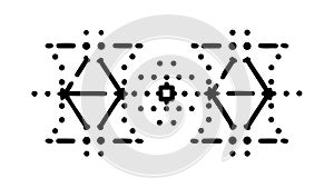 Abstract Geometric Network: Connected Data Flow Design, vector design Generative AI